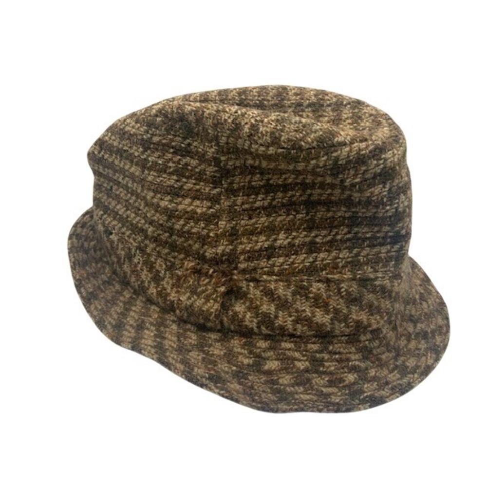 Vtg Jael Carra Donegal Ireland Tweed Hat 7 3/8 Handwoven Wool Old Money Grandpa